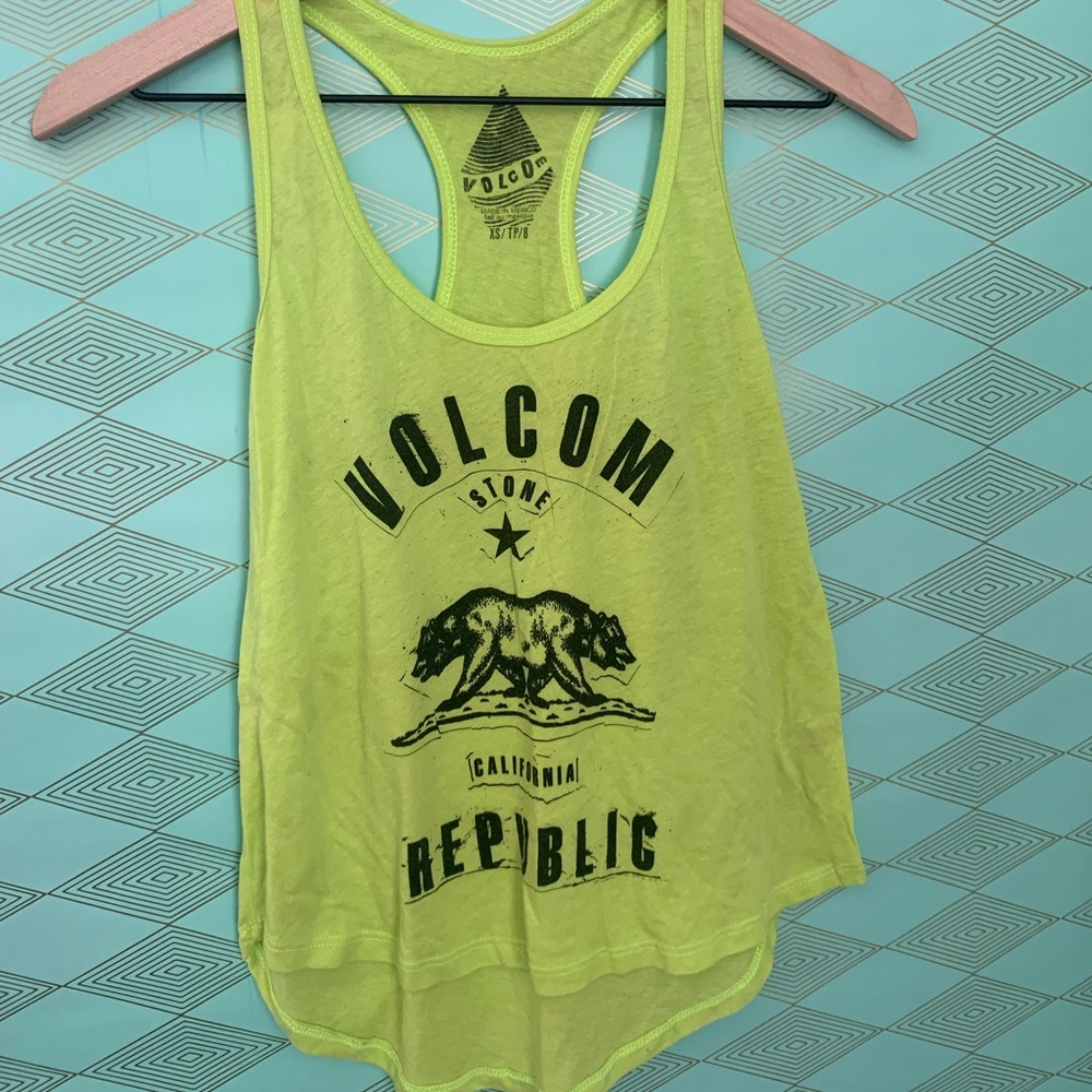 Neon Yellow Green Tank top CALI REPUBLIC